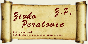 Živko Peralović vizit kartica